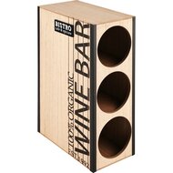 Dekoratief | Wijnhouder &#039;Wine Bar&#039;, naturel/zwart, hout, 20x11x30cm | A225555
