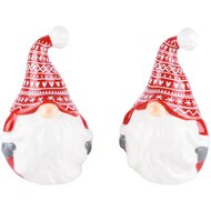 Dekoratief | Duo peper/zout santa, keramiek, 8x5x9cm | A225679