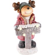 Dekoratief | Rudolf &#039;Welcome&#039;, magnesium, LED, 23x21x45cm | A225849