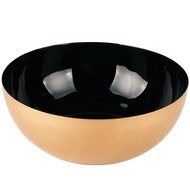 Dekoratief | Bowl rond, zwart/goud, metaal, 21x21x8cm | A228183