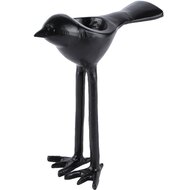 Dekoratief | Theelichthouder vogel, zwart, metaal, 18x10x17cm | A228222