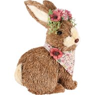 Dekoratief | Deco bunny zittend, bruin, naturel, 15x10x22cm | A230801