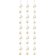 Dekoratief | Slinger m/bomen/harten/sterren, goud, metaal, 115x1x6cm, set van 3 stuks | A235648