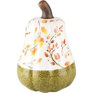 Dekoratief | Pompoen &#039;Autumn Vibes&#039;, groen/wit, TC, 14x14x21cm | A235886