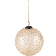 Dekoratief | Hanger bal &#039;Golden Speckle&#039;, glas, 12x12x13cm | A238220