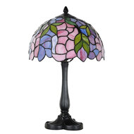 Clayre & Eef | Tiffany Tafellamp Roze ø 30x50 cm E27/max 1x60W | 5LL-6308