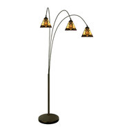 Clayre & Eef | Tiffany Vloerlamp Beige 91x50x200 cm E27/max 3x60W | 5LL-6321