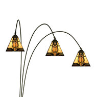 Clayre & Eef | Tiffany Vloerlamp Beige 91x50x200 cm E27/max 3x60W | 5LL-6321