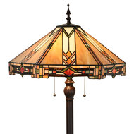 Clayre & Eef | Tiffany Vloerlamp Beige ø 50x161 cm E27/max 2x60W | 5LL-6324