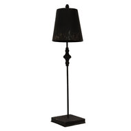 Clayre & Eef | Tafellamp Zwart ø 20x75 cm E27/max 1x60W | 5LMP670