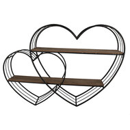 Clayre & Eef | Wandrek Zwart 93x15x65 cm | 5Y1166