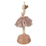 Clayre &amp; Eef | Muziekdoos ballerina Roze &oslash; 11x29 cm | 65253