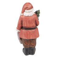 Clayre &amp; Eef | Kerstdecoratie Beeld Kerstman Rood 17x13x40 cm | 6PR4933