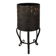 Clayre & Eef | Plantenstandaard Binnen Zwart ø 29x53 cm | 6Y5476