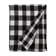 Clayre &amp; Eef | Plaid Zwart, Wit 130x170 cm | KT060.146