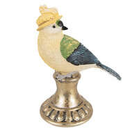Clayre & Eef | Decoratie beeld Vogel Blauw 8x13x17 cm | 6PR3992