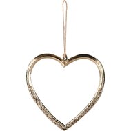 Dekoratief | Hanger hart, goud, aluminium, 12x1x12cm | A238303