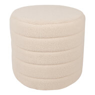 Clayre &amp; Eef | Poef (set van 2) Beige &oslash; 50x45 / &oslash; 40x40 cm | 65170
