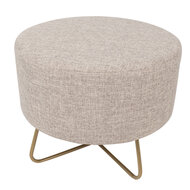 Clayre &amp; Eef | Poef Beige &oslash; 55x43 cm | 65172