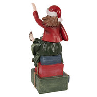 Clayre &amp; Eef | Decoratie Beeld Vrouw Rood Groen 15x10x18 cm | 6PR3982