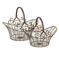 Clayre &amp; Eef | Opbergmanden Set van 2 Bruin 41x31x35 / 36x24x28 cm | 40152