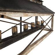 Clayre & Eef | Hanglamp Zwart Bruin 99x30x70 cm E27/max 6x60W | 5LMP370