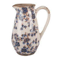 Clayre & Eef | Decoratieve Schenkkan Beige Blauw 17x13x22 cm | 6CE1621S