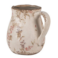 Clayre &amp; Eef | Decoratieve Schenkkan Beige Roze 17x13x16 cm | 6CE1616M