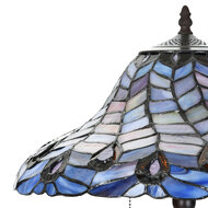 Clayre &amp; Eef | Tiffany Tafellamp Blauw &oslash; 40x60 cm E27/max 2x60W | 5LL-6338
