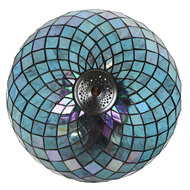 Clayre &amp; Eef | Tiffany Tafellamp Blauw &oslash; 40x61 cm E27/max 2x60W | 5LL-6347