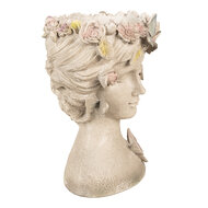 Clayre &amp; Eef | Bloempot Binnen Grijs 20x18x26 cm | 6PR3895