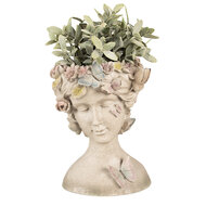 Clayre &amp; Eef | Bloempot Binnen Grijs 20x18x26 cm | 6PR3895