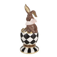 Clayre &amp; Eef | Decoratie konijn in ei Bruin Wit 8x7x19 cm | 6PR4102