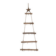 Clayre &amp; Eef | Hanger Kerstboom met haken Bruin 46x5x110 cm | 6H2380
