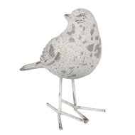 Clayre &amp; Eef | Decoratie Vogel Grijs 15x7x14 cm | 6PR4122