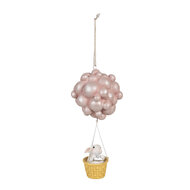 Clayre &amp; Eef | Decoratie hanger luchtballon Beige Roze 11x10x22 cm | 6PR4125