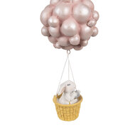Clayre &amp; Eef | Decoratie hanger luchtballon Beige Roze 11x10x22 cm | 6PR4125