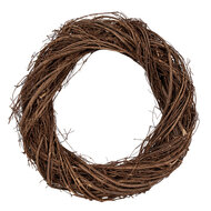 Clayre &amp; Eef | Decoratie Krans Bruin &oslash; 35x6 cm | 6RO0602M