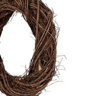 Clayre &amp; Eef | Decoratie Krans Bruin &oslash; 35x6 cm | 6RO0602M