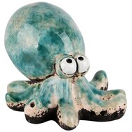 Dekoratief | Octopus blauw, keramiek, 11x9x8cm | A240423