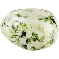 Dekoratief | Open ei &#039;Green Marbled&#039;, glas, 12x12x15cm | A240446