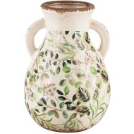 Dekoratief | Kruik m/oren &#039;Olive Leaves&#039;, keramiek, 15x15x22cm | A240846