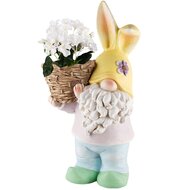 Dekoratief | Bunny gnoom m/bloempot, magnesium, 23x17x44cm | A240902