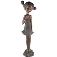 Dekoratief | Deco meisje &#039;Lisa&#039;, brons, magnesium, 23x18x81cm | A240912