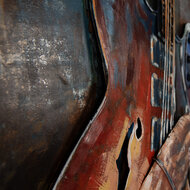 Clayre &amp; Eef | Wanddecoratie gitaar 60x4x90 cm | 5WA0195