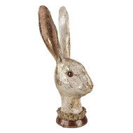 Clayre &amp; Eef | Decoratie Konijn Wit Goudkleurig Rood 11x10x28 cm | 6PR4087
