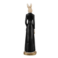 Clayre &amp; Eef | Decoratie konijn Wit zwart 5x5x20 cm | 6PR4127