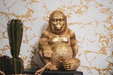Beeld Gorilla goud 25x35x23 cm | 8718403532319 | Housevitamin
