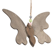 Clayre &amp; Eef | Decoratie hanger vlinder Bruin 21x3x15 cm | 6H2320