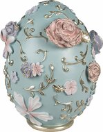 Clayre & Eef | Decoratie Beeld Ei Blauw Roze 21x22x26 cm | 6PR5040